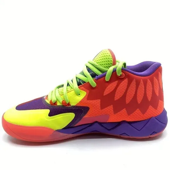 Puma MB1 Lamelo "Be You" Men’s Size 10 Green Gecko Red Blast Shoes 376813-01